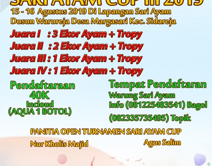 Open tornamen volly ball Sari Ayam Cup